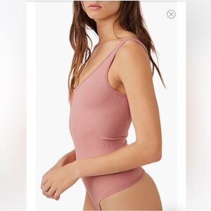 Free People Pink Recycled Tank top bodysuit size XS/S